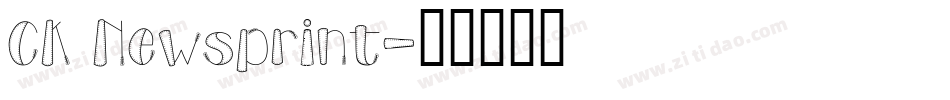 CK Newsprint字体转换